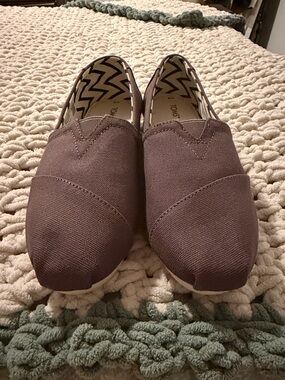 TOMS Slip-On Canvas Shoes - Taupe